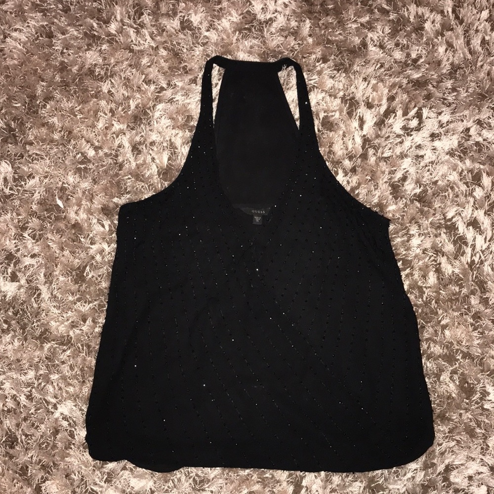 Black Guess beaded blouse